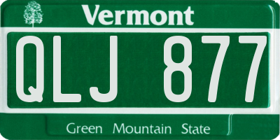 VT license plate QLJ877