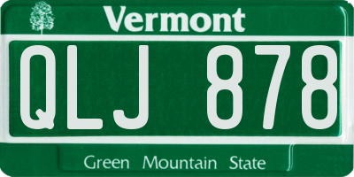 VT license plate QLJ878