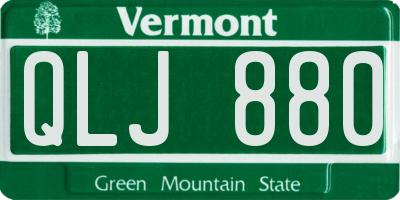 VT license plate QLJ880
