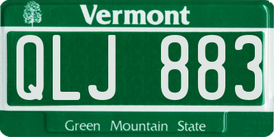 VT license plate QLJ883