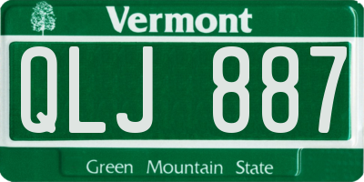 VT license plate QLJ887
