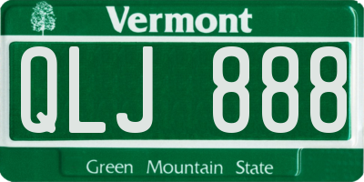 VT license plate QLJ888