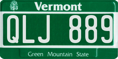 VT license plate QLJ889