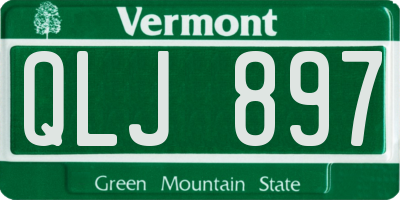 VT license plate QLJ897