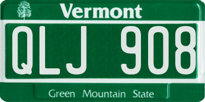 VT license plate QLJ908
