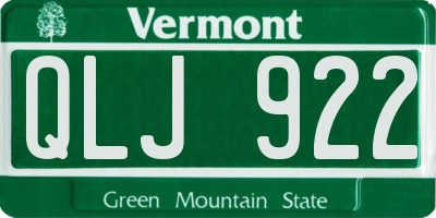 VT license plate QLJ922