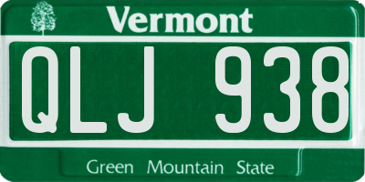 VT license plate QLJ938