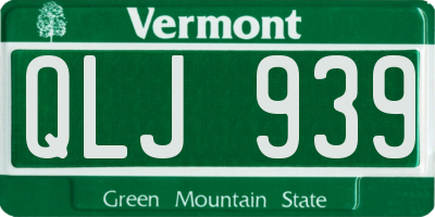 VT license plate QLJ939