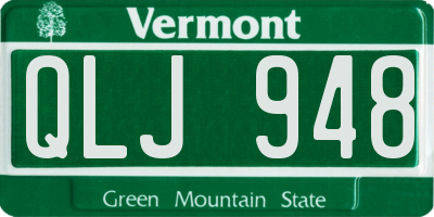 VT license plate QLJ948