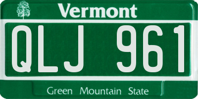 VT license plate QLJ961