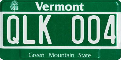 VT license plate QLK004