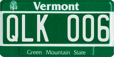 VT license plate QLK006