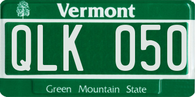VT license plate QLK050
