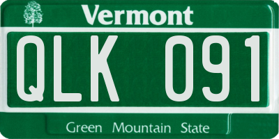 VT license plate QLK091