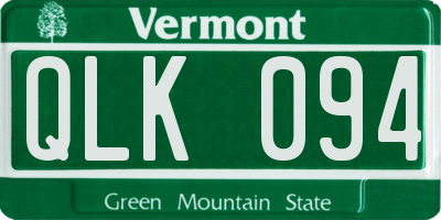 VT license plate QLK094