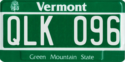 VT license plate QLK096