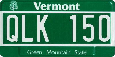 VT license plate QLK150