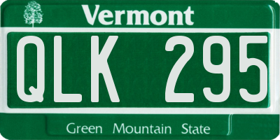 VT license plate QLK295