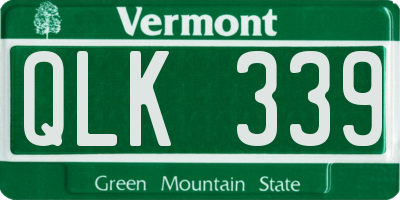 VT license plate QLK339