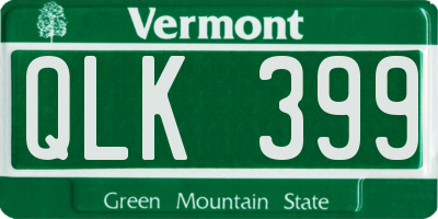 VT license plate QLK399