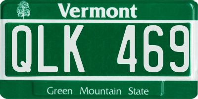 VT license plate QLK469