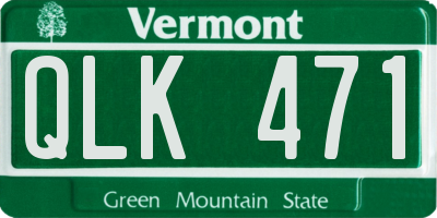 VT license plate QLK471