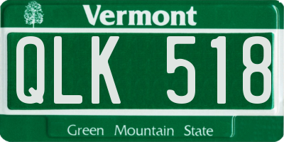 VT license plate QLK518