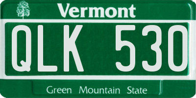 VT license plate QLK530