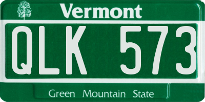 VT license plate QLK573