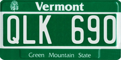 VT license plate QLK690