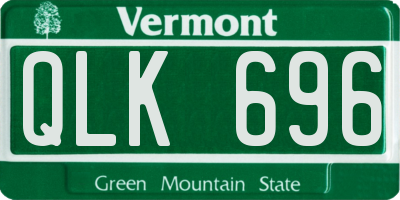 VT license plate QLK696