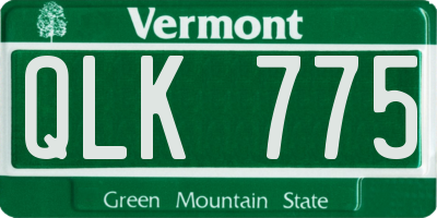 VT license plate QLK775