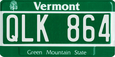 VT license plate QLK864