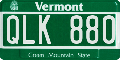 VT license plate QLK880