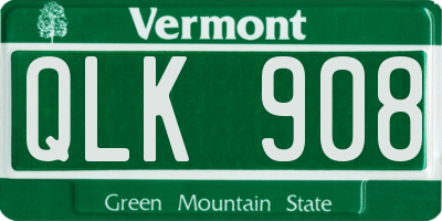 VT license plate QLK908