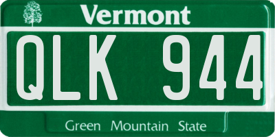 VT license plate QLK944