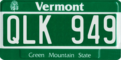 VT license plate QLK949