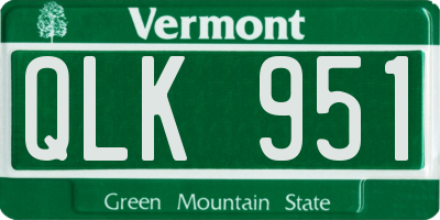 VT license plate QLK951