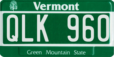 VT license plate QLK960