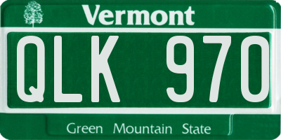 VT license plate QLK970