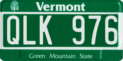 VT license plate QLK976