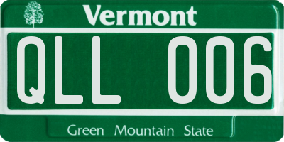 VT license plate QLL006