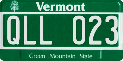 VT license plate QLL023