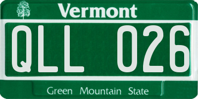 VT license plate QLL026