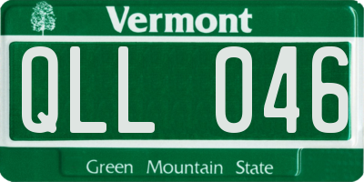 VT license plate QLL046