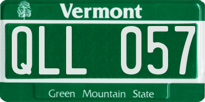 VT license plate QLL057