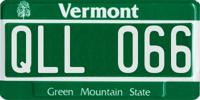 VT license plate QLL066