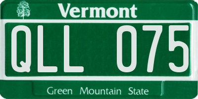 VT license plate QLL075