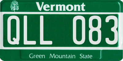 VT license plate QLL083