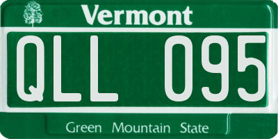 VT license plate QLL095
